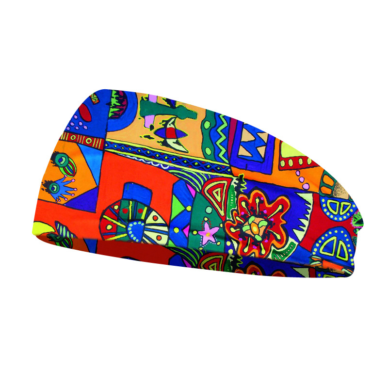 Yoga Fitness Band - Yaratıcı grafiti Unisex elastik Yoga kafa