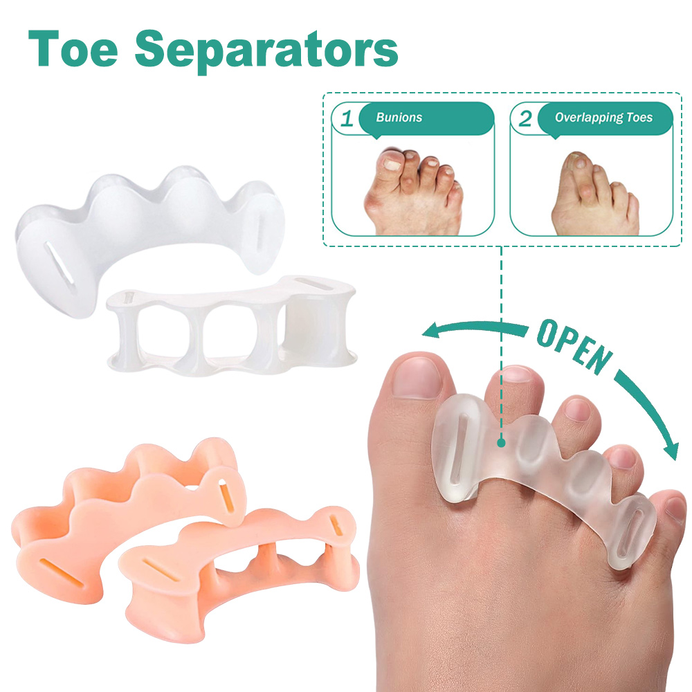 Yoga Toe Separator - 1 çift Jel Sert Silikon Ayak