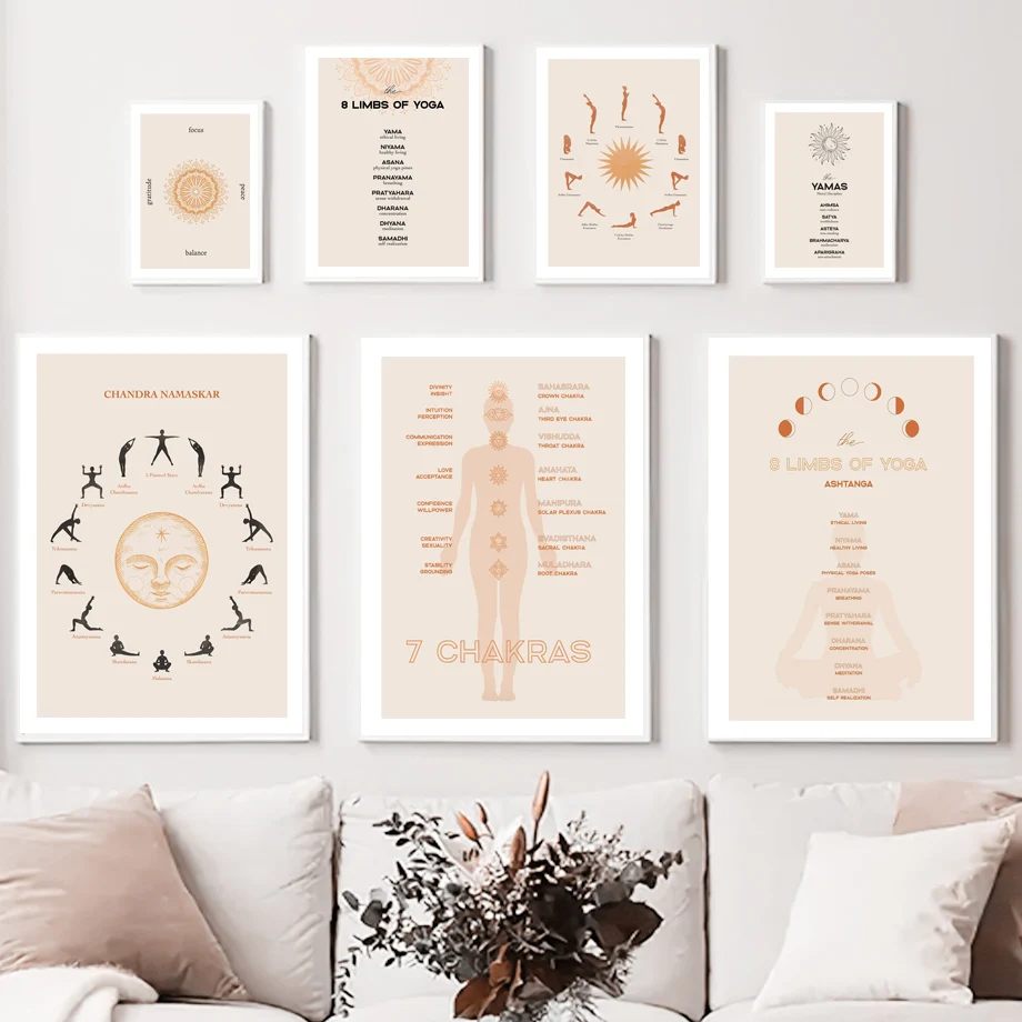 Zen Yoga Fitness - Tuval boyama Nordic posterler ve baskılar