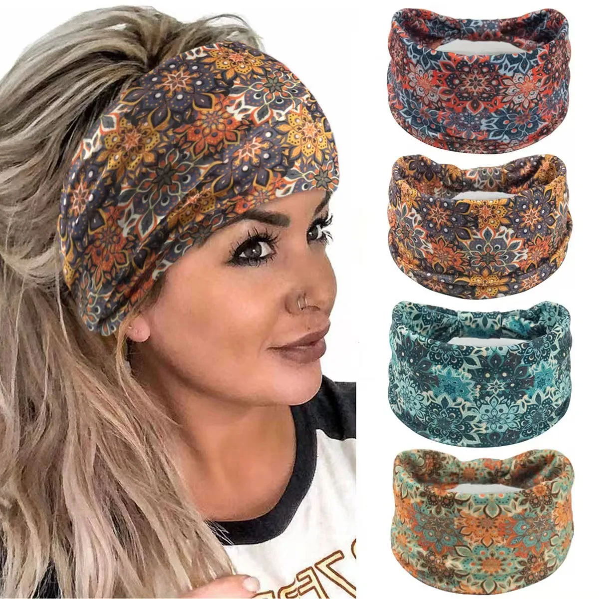 Yoga Fitness Band - 🌸 Boho Mandala Çiçek Kafa Bandı
